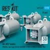 RESKIT RS72-0537 AN-M57 bombs (250 lbs, box-type fin) for all USAF & RAF of WW2 & Korean War (8 pcs) (3D Printed) 1/72